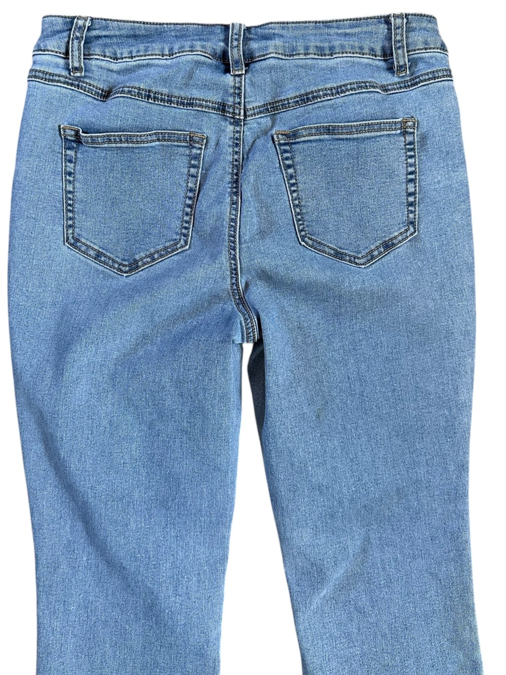 CATO cotton blend stretch raw hem crop/capri denim jeans size 6 - Picture 5 of 6